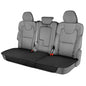 Motor Trend Faux Leather Padded Rear Bench Car Seat Cover With Storage Pockets - color: Black