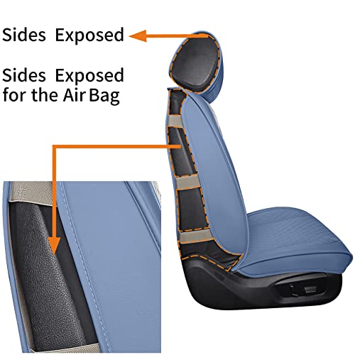 Diamond Bling Seat Covers for Women Waterproof Leather Universal for Nissan Altima Rogue Murano Xterra Frontier Honda Civic Toyota Camry Kia Soul Chevy Malibu Lexus(Full Set, Blue) - color: Full Set/Blue-Sparkly
