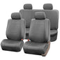 FH Group PU002114 Premium PU Leather Seat Covers (Gray) Full Set – Universal Fit for Cars Trucks and SUVs - color: gray, style: Full Set