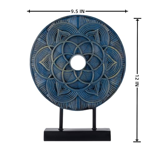 Modern Sculpture Decorative Objects Above Cabinet Decor Kitchen Elegant Home Decor Items Accents for Living Room Centrepieces, Console Table Decorations (Blue) - color: Blue