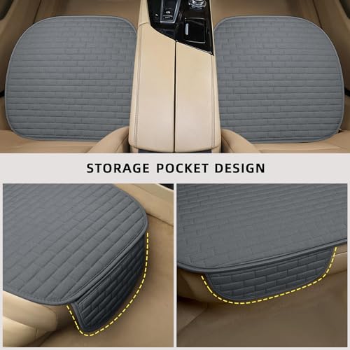 Dark Gray Car Seat Covers Front Seats,2 Pack Seat Covers for Cars Truck SUV, Front Seat Covers with Storage Pocket(Dark Gray-Front Seat) - color: Dark Gray 2 Pcs