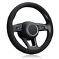 ZHOL Steering Wheel Cover Universal 15 inch Microfiber Breathable Ice Silk Steering Wheel Covers Anti-Slip Car Interior Accessories for Women Men, Warm in Winter and Cool in Summer, Black - color: Black