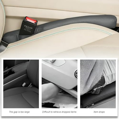 2PCS Car Seat Gap Filler, Soft Foam Automotive Organizer to Fill The Gap Between Seats Console Stop Things from Dropping, Vehicle Seat Side Gap Stopper, Universal for Truck SUV (Gray) - color: Gray