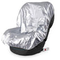 EcoNour Baby Car Seat Sun Shade Cover | Infant Carseat Heat Protector Keeps Toddler Seat at a Cool Temperature | Reflective car seat Sunshade Blocks Out Heat | Baby Travel Accessories - color: Silver