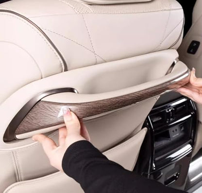 Car Accessories Fit for Toyota Alphard Vellfire 2023 2024 ABS Interior Seat armrest Decorative Strip Cover Trim 2PCS Set(Peach Wood Grain)