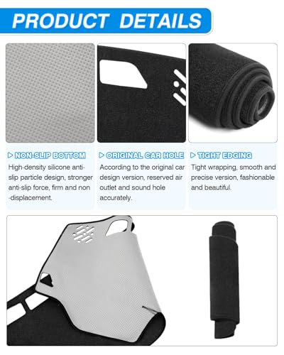 Cartist Dash Cover for Nissan Altima 2007-2011 2012 Accessories Anti-Glare Altima Dashboard Cover Mat UV Protection&Non-Slip Altima Dash Mat Black - size: 53.15*25.59(Nissan Altima 2007-2012)