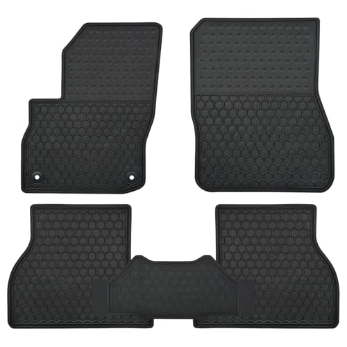 Ucaskin Car Floor Mats Custom Fit for Ford Focus（SE/S/SEL/Titanium） Hatchback 2012-2018 & Focus RS 2016-2018 Odorless Washable Rubber Heavy Duty Anti-Slip All Weather Protection Car Floor Liner-Black