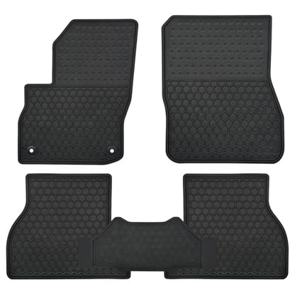 Ucaskin Car Floor Mats Custom Fit for Ford Focus（SE/S/SEL/Titanium） Hatchback 2012-2018 & Focus RS 2016-2018 Odorless Washable Rubber Heavy Duty Anti-Slip All Weather Protection Car Floor Liner-Black