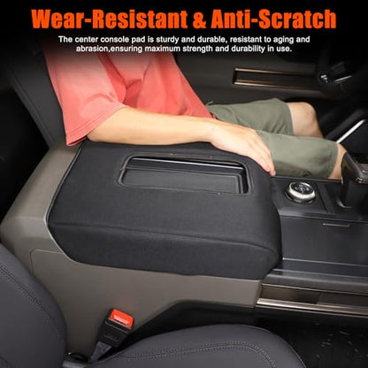 Center Console Lid Fabric Armrest Box Cover Compatible with Hummer EV 2022-2026 SUV/SUT Car Armrest Storage Box Cover Protector Pad Interior Accessories