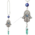 LUCKBOOSTIUM Hand Protection Amulet Evil Eye Car Rearview Mirror Hanging Ornament Charms Accessories Good Luck Charms - (2"x11" Green Turquoise) - color: Green Turquoise