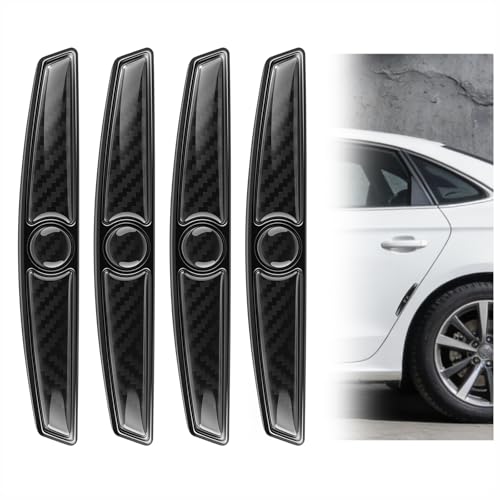 4PCS Carbon Fiber Car Door Edge Protector | Thickened Shark Blade Shape,Self-Adhesive Anti-Scratch Car Door Protector Edge Guard