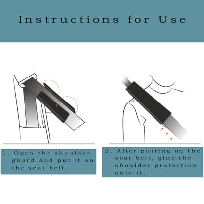 2-Piece Seat Belt Cushion and Backpack Cushion, Making Your Driving and Travel More Comfortable, Suitable for Most Car Models and Backpacks