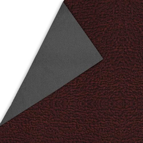 Automotive Loop Pile Carpet, Car Upholstery for Floor Mats, Trunk, Dashboard, Speaker Box, Door Panel, Replacement Carpeting for Vehicle Interior, Truck, Boat, 40”W (Maroon)