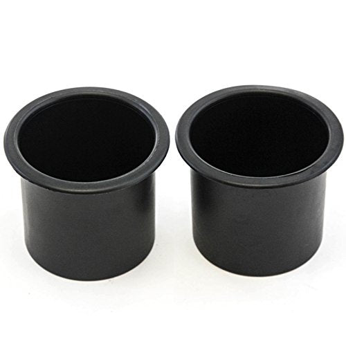 2 Cup Holders Plastic Recessed Insert for Boat RV Car Truck Sofa Game Table and More