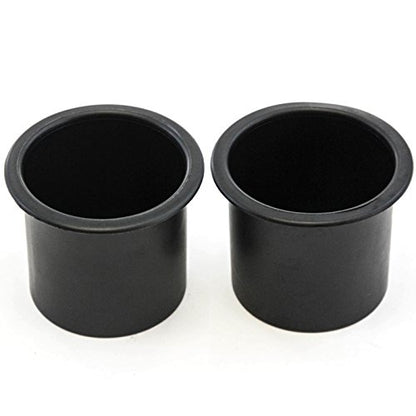 2 Cup Holders Plastic Recessed Insert for Boat RV Car Truck Sofa Game Table and More