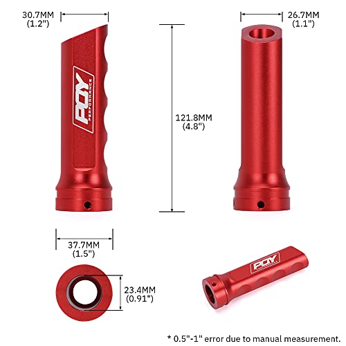 Aluminum Handbrake Cover Hand Brake Sleeve Handle Protector Universal Red - color: red