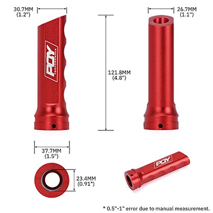 Aluminum Handbrake Cover Hand Brake Sleeve Handle Protector Universal Red - color: red