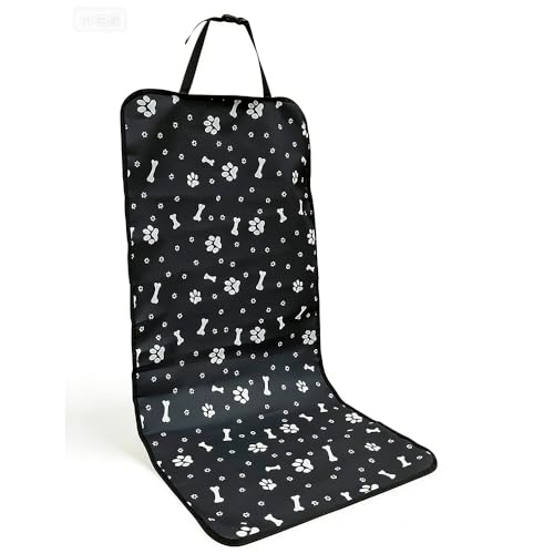 Dog Car Seat Cover for Back Seat，Back Seat Pet Cover for Daily Life, Convenience Waterproof & Nonslip Seat Covers for Pet (Black - Bone)