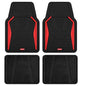 Rubbermaid Car Mat Full Set All-Weather Heavy-Duty 4 Pieces– Trim-to-Fit Universal Car Mats Full Set – Waterproof Rubber Floor Liners for Most Trucks, SUVs, Vans, and Sedans-Red - color: Red