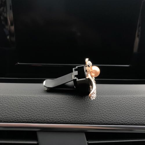 2Pcs Car Air Vent Clip,Bling Crystal Cute Bee Car Air Vent Clips, Car Air Conditioning Outlet Clip Decorative,Rhinestone Car Decoration for Women Interior Decor Bling Car Accessories