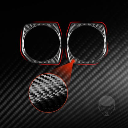 2PCS Rear Air Vent Frame Trim Compatible with Jeep Wrangler JL JLU Gladiator JT 2018-2024, Real Carbon Fiber Material Air Conditioning Outlet Cover Accessories - color: Black 19