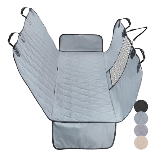 VIVAGLORY Dog Seat Cover Easyhammock Dog Hammock, Seat Cover for Car, Back Backseat Split Hair Resistant Protector for Pet, Standard, Grey - color: Grey, size: Standard (width 52")