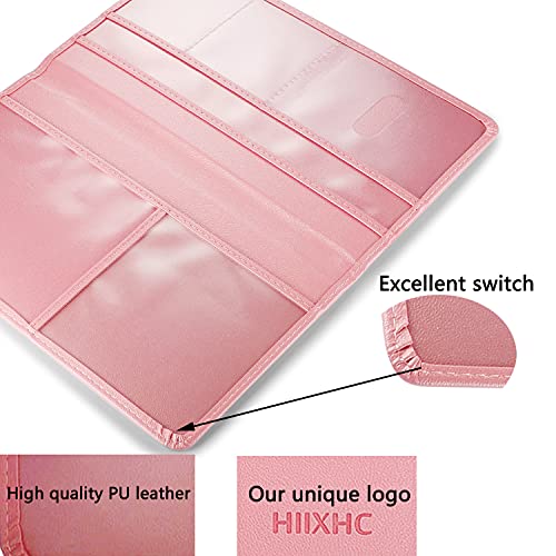 Car Registration and Insurance Card Holder - Leather Vehicle Glove Box Automobile Documents Paperwork Wallet Case Organizer for ID, Driver's License, Key, Cards - Car Accessories for Women&Men