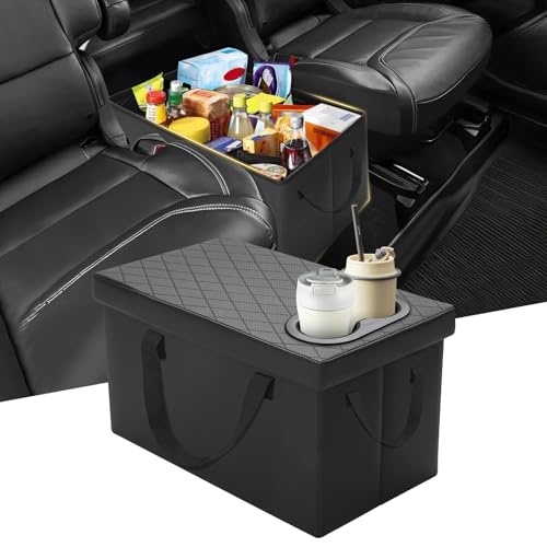 Car Seat Organizer Ford Explorer with Cup Holders Ford Explorer Console Organizer 2020-2025 2026 Explorer Accessories Organizer for Explorer Seat Aisle Storage Box for Kids Travel - style: Explorer with Cup Holders