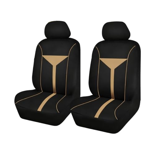 Zpana Car Seat Covers for Front Seats, Breathable Washable Dustproof, Vehicle Seat Protector Accessories (Beige) - color: Beige, size: Front Set