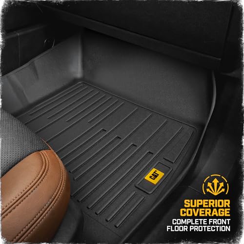CAT® JustFit™ 3D All Weather Floor Mats for Ford Bronco Sport ONLY 2021-2026, Custom Fit Heavy-Duty Rubber Car Mats Full Set for 4 Door Models, (Not for Rubberized Floors)