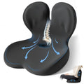 Seat Cushion,Office Chair Cushion with Lumbar Support,Memory Foam Car Orthopedic Cushion,Ergonomic Designed for Long Sitting,Tailbone & Back Pain Relief,Sciatica Pillow for Office,Car,Home Chair
