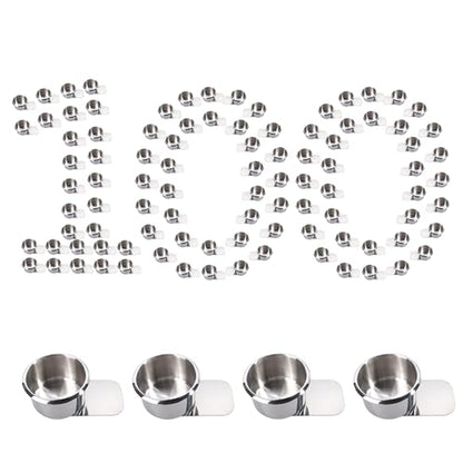 GSE Games & Sports Expert Stainless Steel Cup Holder, Drop-in Cup Holder for Casino Poker Tables, Work Desks, Boats, RVs, Cards & Trucks (Slide Under) - color: Small, style: 100-Pack