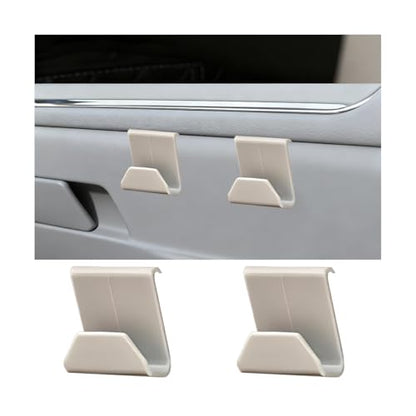 2PCS Car Co-Pilot Glovebox Hooks, Front Passenger Seat Glovebox Storage Hanger for Purse Key Umbrella Cable, Multifunctional Glove Compartment Holder Organizer Hook, Universal Fit (Beige) - color: Beige