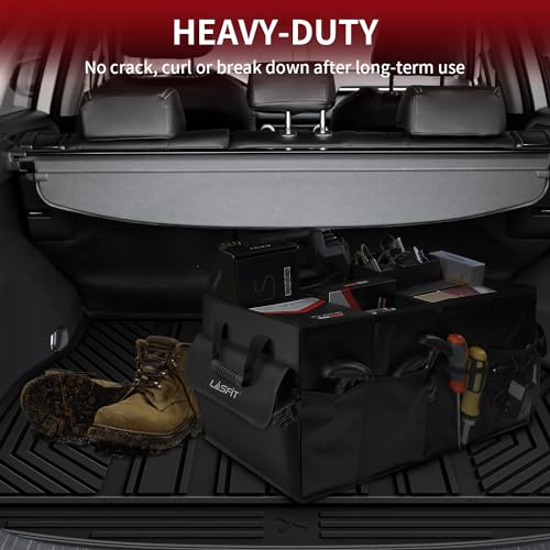 LASFIT Cargo Trunk Mat for Toyota RAV4 2025 2024 2023 2022 2021 2020 2019 (Include Hybrid) All Weather TPE Rear Trunk Cargo Liner Custom Fit Waterproof RAV 4 Cargo Tray Accessories, Black