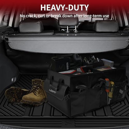 LASFIT Cargo Trunk Mat for Toyota RAV4 2025 2024 2023 2022 2021 2020 2019 (Include Hybrid) All Weather TPE Rear Trunk Cargo Liner Custom Fit Waterproof RAV 4 Cargo Tray Accessories, Black