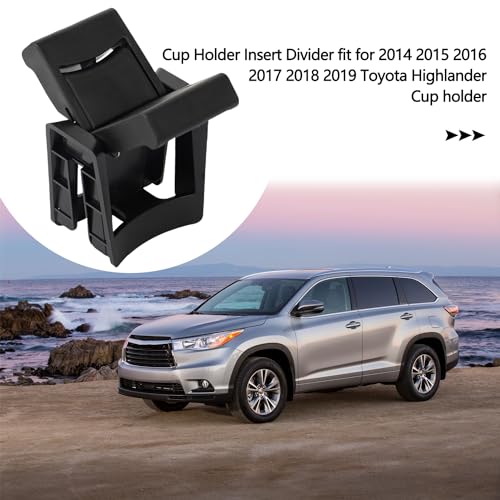 Cup Holder Center Console Insert Divider OE:55618-0E170-C0 Fit for 2014 2015 2016 2017 2018 2019 Toyota Highlander (Style A-Fit Toyota) - style: Style A-Fit Toyota