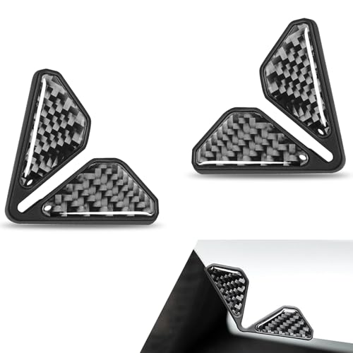 2 PCS Car Door Corner Edge Guard, Anti-collision Carbon Fiber Door Corner Sticker with Sport Logo, Soft Plastic Anti-scratch Protective Cover, Universal Modificative Exterior Accessory (Black) - color: Black #02