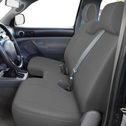 Truck Bench Seat Cover Compatible with 2005-2014 Toyota Tacoma with Large Notched, Charcoal