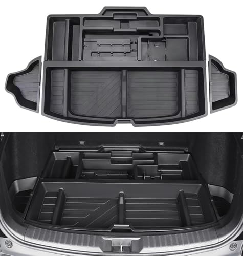 2023-2026 Honda CR-V Trunk Organizer, SUV Insert Cargo Rear Hatch Storage Box fits CRV EX LX EX-L Turbo Sport Under Cargo Floor Storage Bins - size: For CR-V 2023-2026