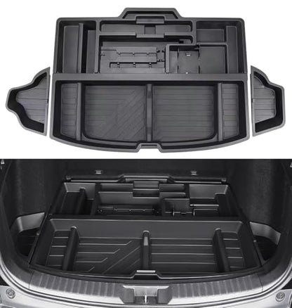 2023-2026 Honda CR-V Trunk Organizer, SUV Insert Cargo Rear Hatch Storage Box fits CRV EX LX EX-L Turbo Sport Under Cargo Floor Storage Bins - size: For CR-V 2023-2026
