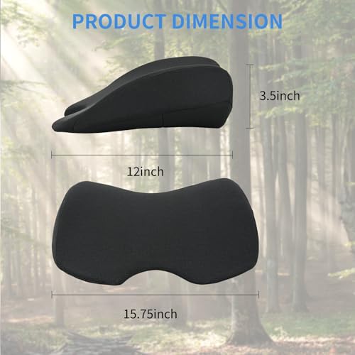Nilight Car Seat Cushion Black Mesh Memory Foam Wedge Breathable Comfortable for Daily Driving Working Sciatica and Tailbone Pain Relief Improves Drive Visibility - color: Black Mesh