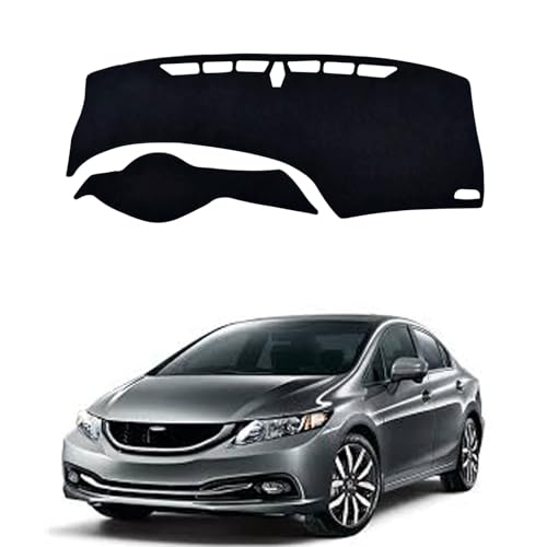 Dashboard Mat Cover for Honda Civic 2012-2015 Nonslip Center Console Sunshield Glare UV Rays Protector Accessories - size: Honda Civic 2012-2015