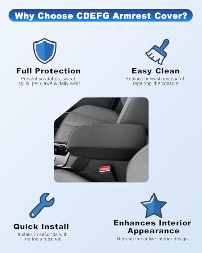 CDEFG for 2026 Subaru Forester Center Console Cover for 2026 Subaru Forester (Touring/Wilderness/Premium/Sport/Limited) Accessories Armrest Cover Middle Console Arm Rest Protector