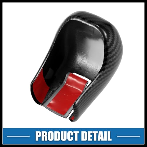 Gear Shift Knob Cover Automatic Transmission Lever Trim for Honda Civic 10th Gen 2016 2017 2018 2019 2020 2021 ABS Carbon Fiber Pattern Black Durable Material