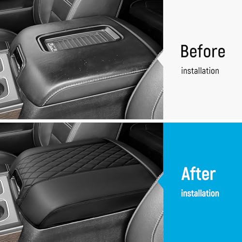 ZZEQYG Center Console Cover for Chevy Silverado/GMC Sierra 2014-2018, Tahoe & Suburban & Yukon 2015-2020, Car Armrest Cover Accessories(Fits Bucket Seat Console Only) - color: For Silverado/Sierra 2014-2018(Bucket Seat)