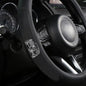 Custom-fit Steering Wheel Cover, Premium Leather Car Cover, Non-Slip, Breathable fit for Bronco Car Accessories - color: coverblack