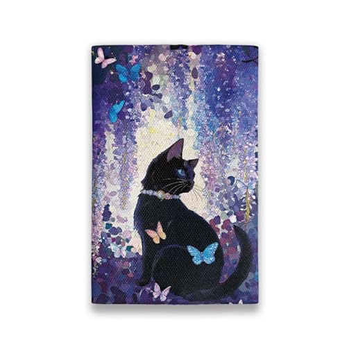 Mini Tissue Bags, Mini Tissue Zipper Bags Reusable Car Daily Item Organizer Pouch Fashion Small Bags Fashion Items for Storage Black Cat - color: Black Cat Design