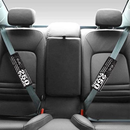 Dreaweet 250th Anniversary American Flag Seat Belt Cover Pad Patriotic Car Accessories Seatbelt Covers 2 Pack Car Seat Belt Cover Soft Comfort Seat Belt Cushion Shoulder Strap Pad - color: 250th Anniversary American Flag