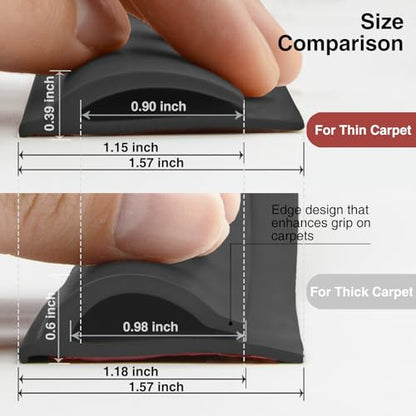 Flexible Carpet Edge Trim – Self-Adhesive Waterproof Cuttable Safety Edging for Thick Rugs &Mats, Peel & Stick Floor Transition Strip, for High-Traffic Areas (Fits Thin Carpets Up to 8mm,Black-10Ft)