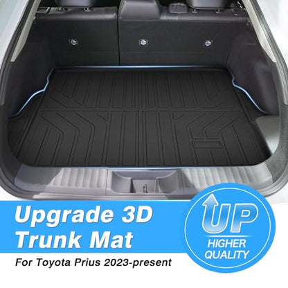Powerty Cargo Liner for 2023-2025 2026 Toyota Prius & Prius Prime (PHEV) Accessories Cargo Mats TPE All Weather Trunk Liner Heavy-Duty Trunk Mats - size: For｜Toyota Prius & Prime(PHEV)｜23-26｜Cargo Mat